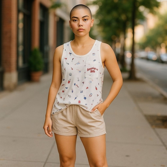 Arizona Jean CO Women's 4th Of JULY Racerback Tank Top Size Large - Picture 1 of 15
